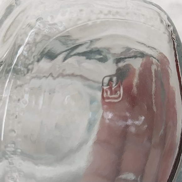 Anchor Hocking Glass Teddy Bear Penny Coin Bank Clear Vintage 6" 80s 90s - Picture 4 of 8